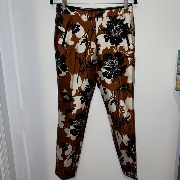 J Crew Collection Ochre Floral Silk
Wool Blend Pants Trousers Size 0 - Picture 3 of 14